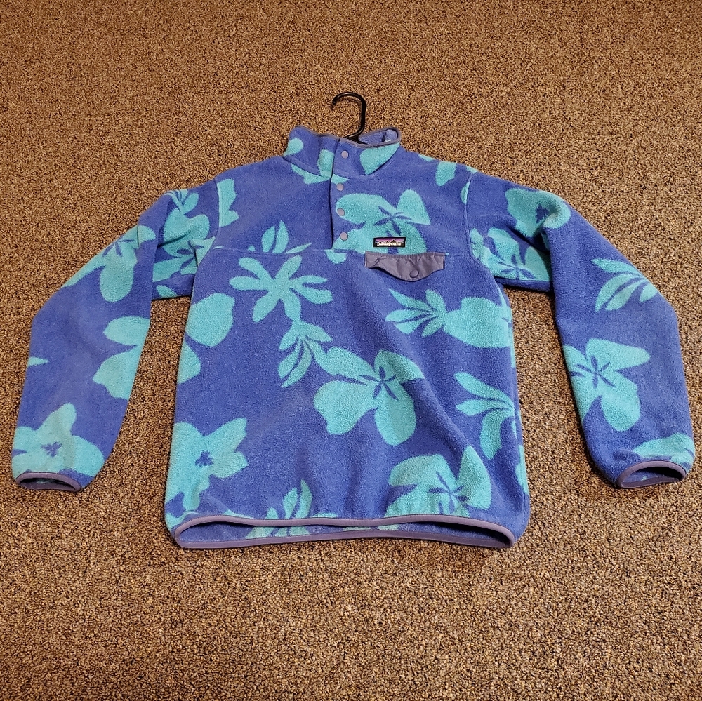 Patagonia Synchilla Lightweight Snap-T Pullover Fleece Kalani: Big Float Blue